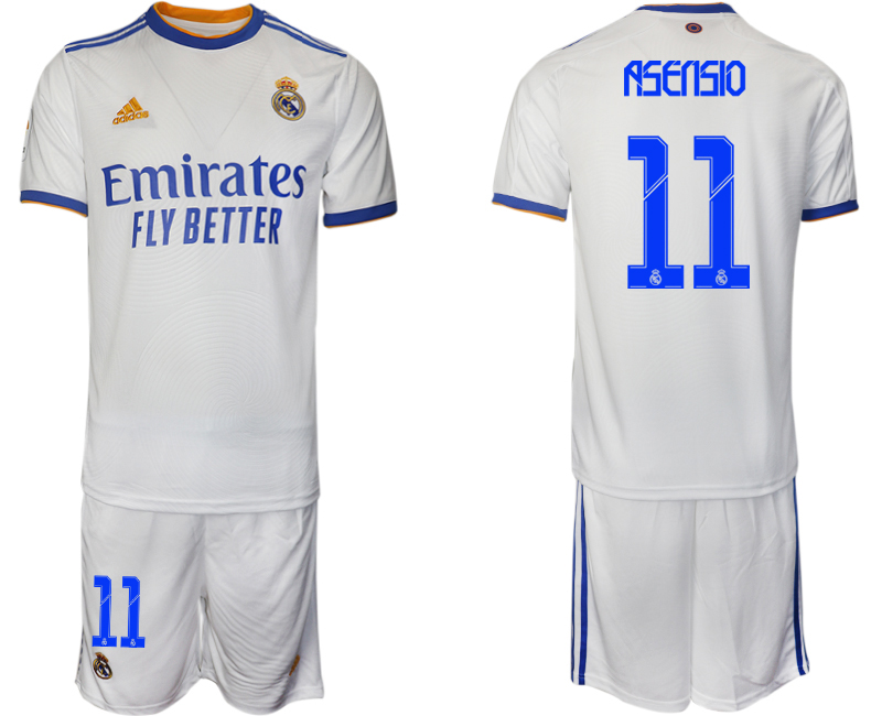 Men 2021-2022 Club Real Madrid home white #11 Soccer Jerseys